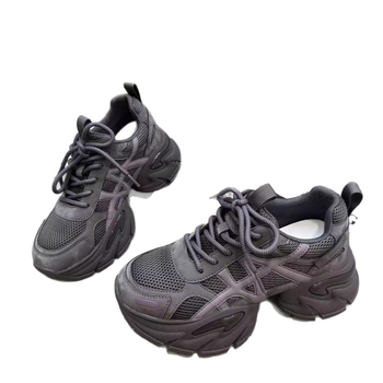 Ženske tenisice Dad Shoes od prave kože s mrežastim gornjim dijelom, debeli potplat za povećanje visine, udobne za svakodnevicu