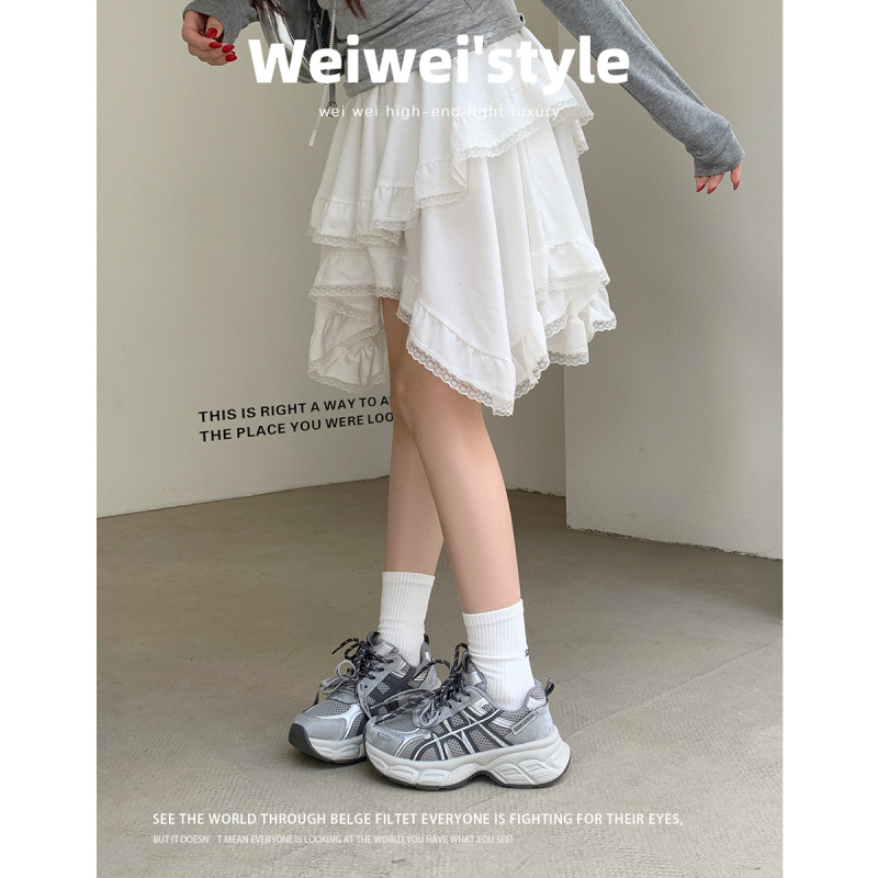 Weiwei Girl 690-1 Ženske tenisice s debelim potplatom, prozračni mrežasti gornji dio, povećanje visine, lagane svakodnevne sportske tenisice