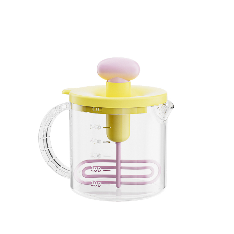 Mixer manual pentru ouă cu filtru încorporat și cupă de amestec pentru frișcă și coacere