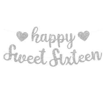Banner cu litere aurii pentru petrecere