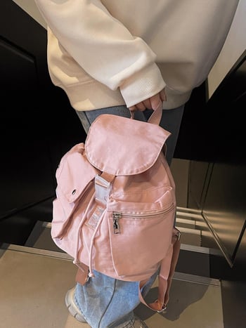 Ženski platneni ruksak, korejskog stila, casual, velik kapacitet, 2025