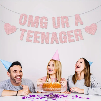 Banner strălucitor pentru 13 ani ai unui adolescent – decor pentru petrecere, de agățat