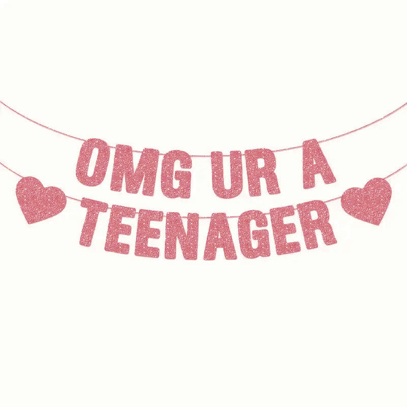 Banner strălucitor pentru 13 ani ai unui adolescent – decor pentru petrecere, de agățat