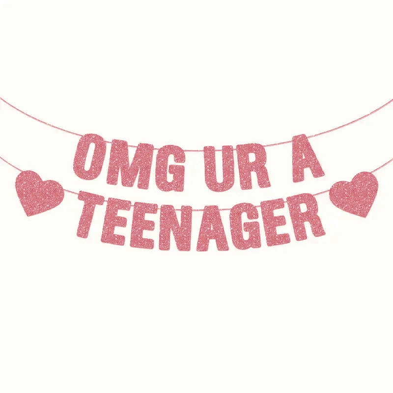 Banner strălucitor pentru 13 ani ai unui adolescent – decor pentru petrecere, de agățat