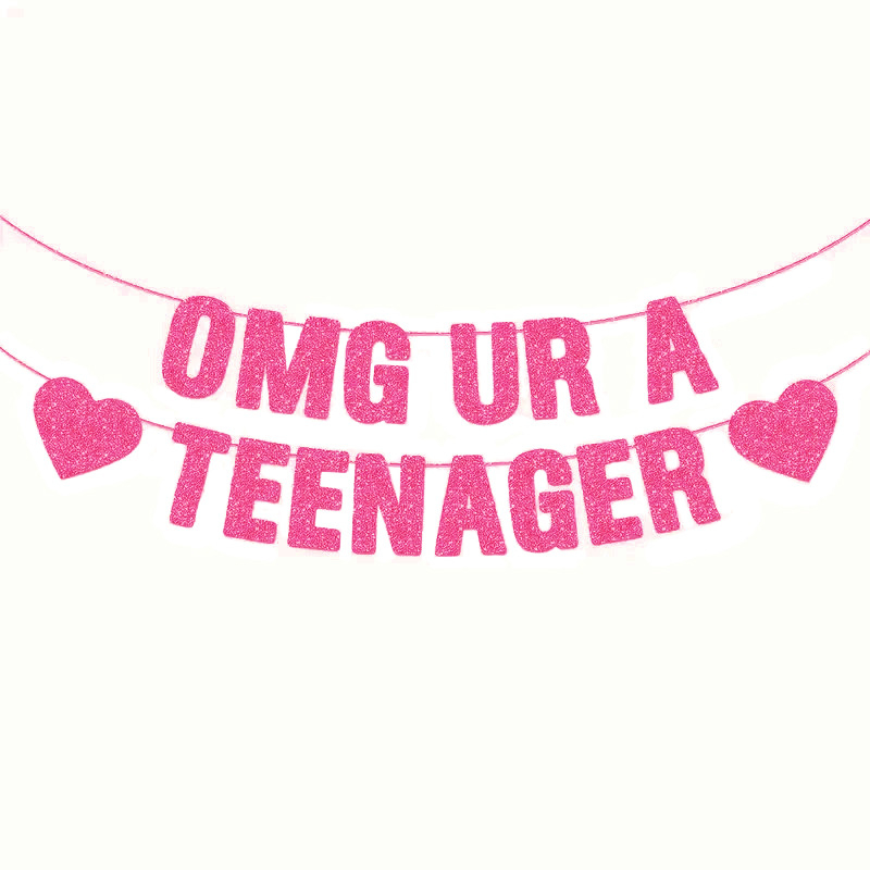Banner strălucitor pentru 13 ani ai unui adolescent – decor pentru petrecere, de agățat