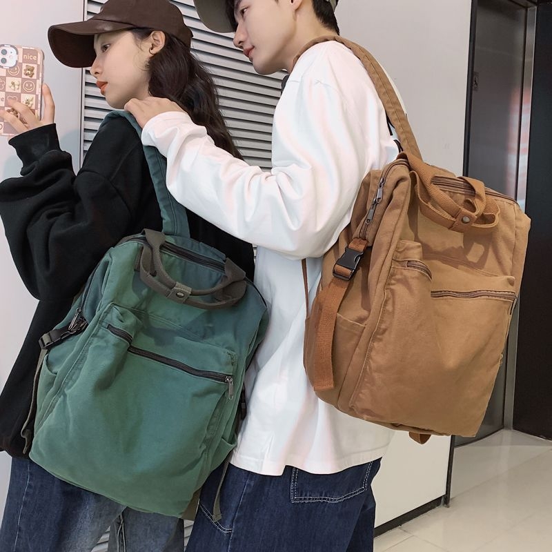 Ženska školska torba u japanskom Harajuku stilu, platneni retro ruksak za svakodnevnu upotrebu i putovanja