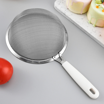 Sito za brašno bez drške od nehrđajućeg čelika 304, dvostruki sloj, 30-mrežno, ručni alat za pečenje, sito za šećer u prahu, dimenzije 18 cm, 14 cm i 10 cm