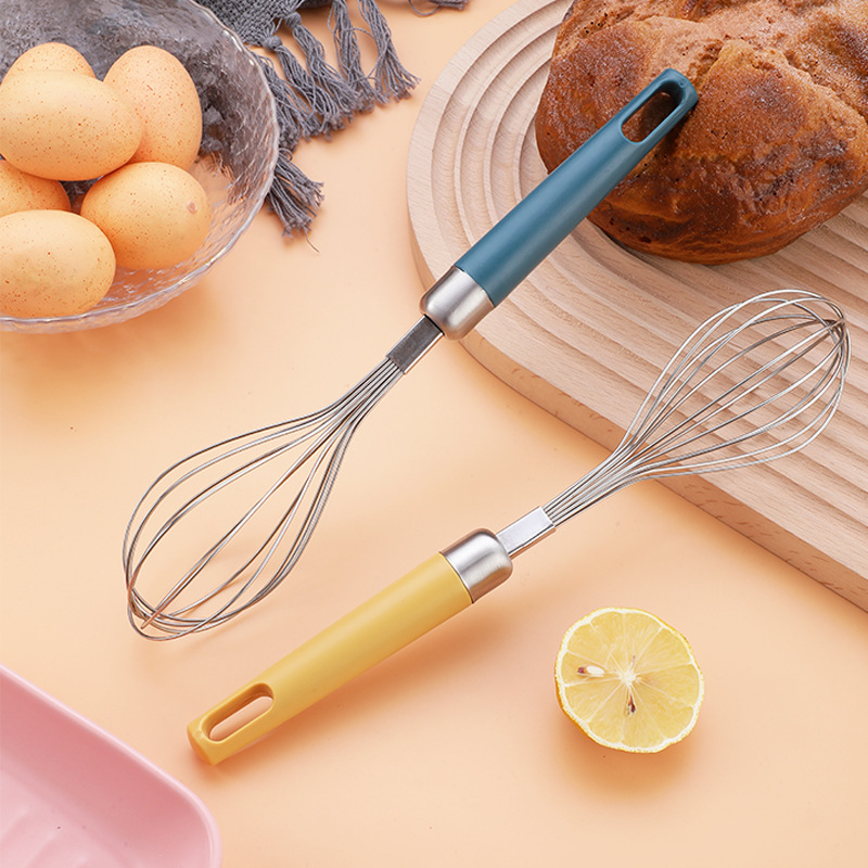 Tel manual din oțel inoxidabil, mâner din plastic – pentru amestecarea ouălor și a cremei