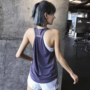 Ženski bezrukavni vest u obliku slova I, brzo sušeći mrežasti sportski top za trčanje i fitness