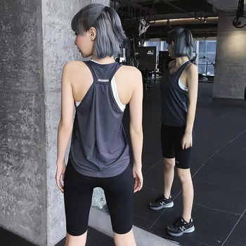 Ženski bezrukavni vest u obliku slova I, brzo sušeći mrežasti sportski top za trčanje i fitness