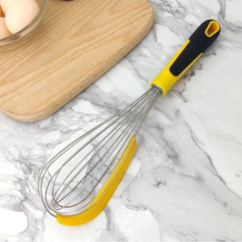 Tel manual pentru ouă cu spatulă din silicon, 12 inci, pentru ouă, cremă și aluat