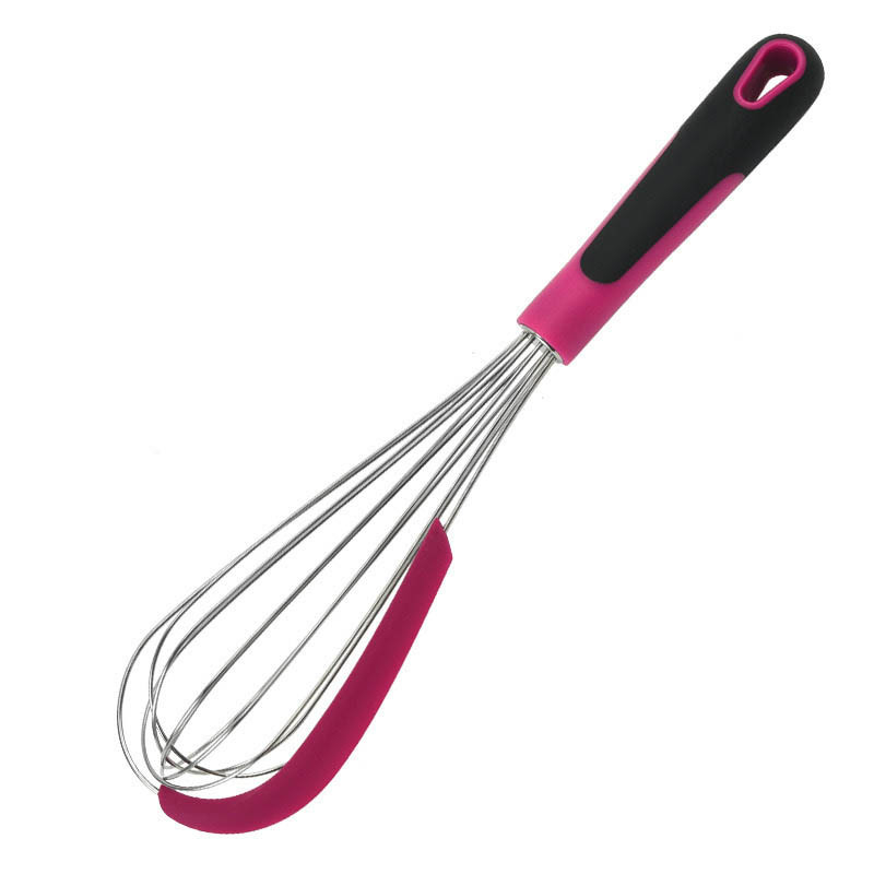 Tel manual pentru ouă cu spatulă din silicon, 12 inci, pentru ouă, cremă și aluat