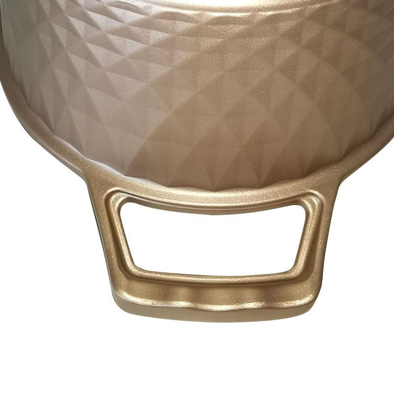 Set de vase de gătit 10 piese, oale pătrate, antiaderent, din aluminiu turnat, piatră Maifan, capace din sticlă