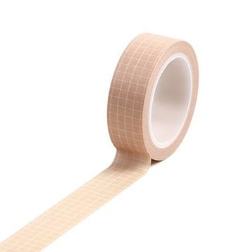 Set de benzi washi în 6 culori, cu model în carouri și bandă de hârtie, pentru agendă și jurnal, autocolante decorative DIY