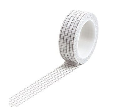 Set de benzi washi în 6 culori, cu model în carouri și bandă de hârtie, pentru agendă și jurnal, autocolante decorative DIY