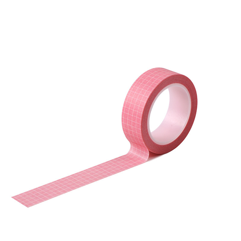 Set de benzi washi în 6 culori, cu model în carouri și bandă de hârtie, pentru agendă și jurnal, autocolante decorative DIY