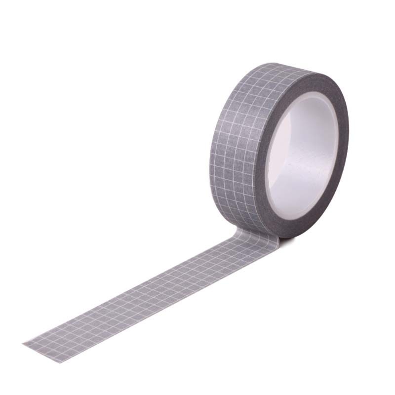 Set de benzi washi în 6 culori, cu model în carouri și bandă de hârtie, pentru agendă și jurnal, autocolante decorative DIY