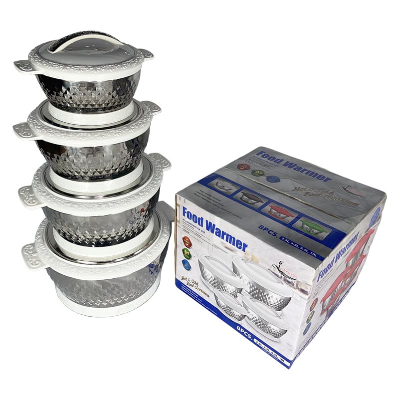 Set de vase din oțel inoxidabil izolat, 3 piese, capace etanșe, 201 oțel inoxidabil