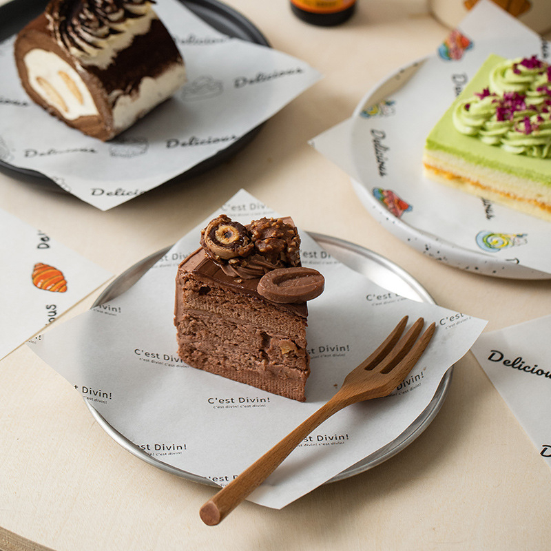Hârtie de copt pentru tiramisu, 18 cm, antiulei, cu acoperire siliconică pentru deserturi și pâine