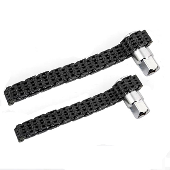 Cheie reglabilă pentru filtru de ulei, cu lanț dublu, tip manșon, 44-52 mm, pentru întreținere auto