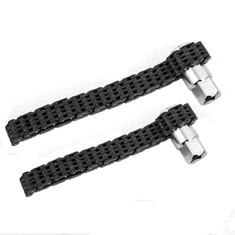 Cheie reglabilă pentru filtru de ulei, cu lanț dublu, tip manșon, 44-52 mm, pentru întreținere auto