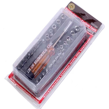 Set de 28 piese: chei cu cap exterior hexagonal și șurubelnițe, Torx T40