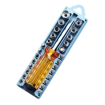 Set de 28 piese: chei cu cap exterior hexagonal și șurubelnițe, Torx T40