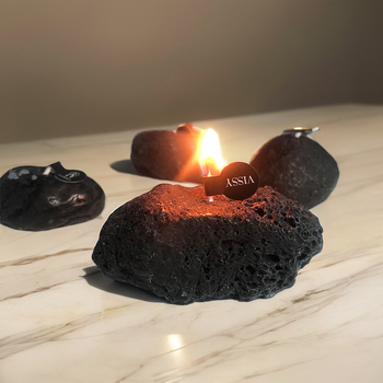 Formă din silicon pentru lumânări cu aromă de piatră – decor din ipsos, design geometric