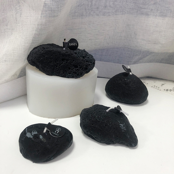 Formă din silicon pentru lumânări cu aromă de piatră – decor din ipsos, design geometric