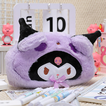 Penar Sanrio Hello Kitty cu My Melody și Cinnamoroll, husă de depozitare din pluș, portabilă