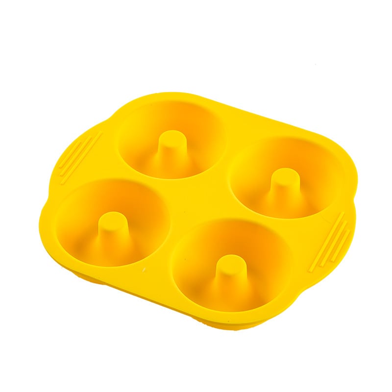 Formă din silicon cu patru cavități pentru coacere DIY, formă pentru gogoși, formă creativă pentru biscuiți cu formă circulară