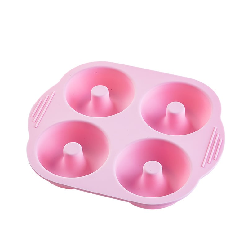 Formă din silicon cu patru cavități pentru coacere DIY, formă pentru gogoși, formă creativă pentru biscuiți cu formă circulară