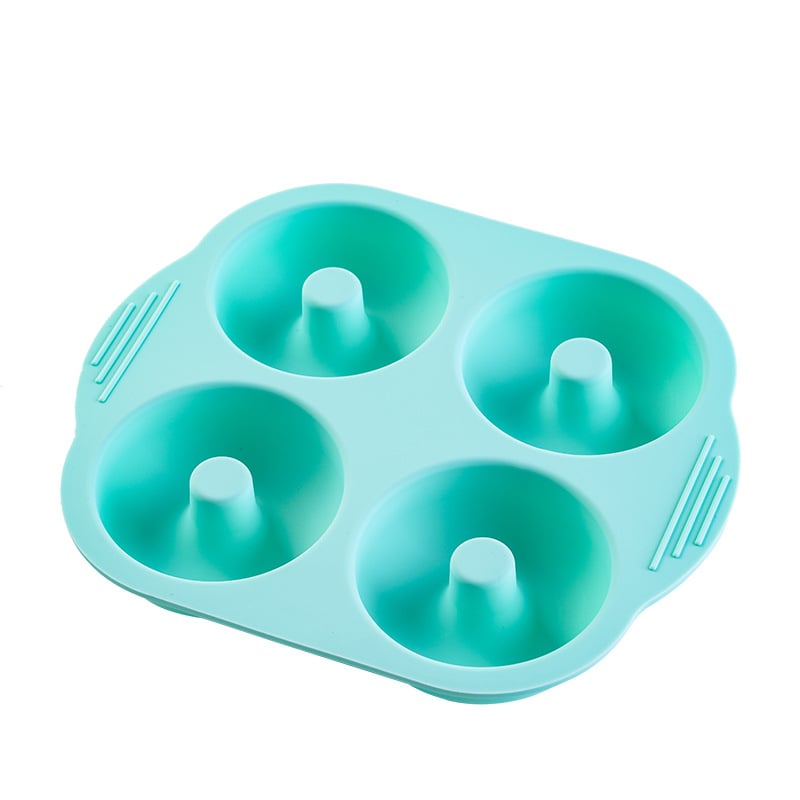 Formă din silicon cu patru cavități pentru coacere DIY, formă pentru gogoși, formă creativă pentru biscuiți cu formă circulară
