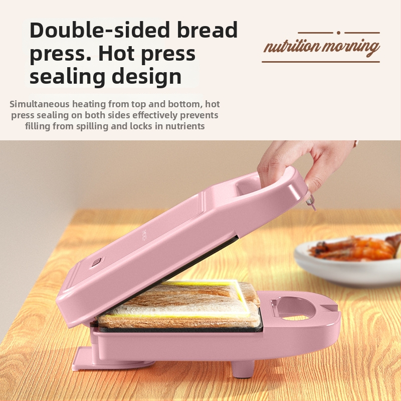 Rainbow Charm aparat electric multifuncțional cu plăci duble, mașină de waffles, 4 în 1 pentru rulouri cu ou și sendviș, mic dejun cu pâine