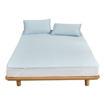 Covor răcoros din fibre ice silk, lavabil și pliabil, covoraș moale de vară cu husă pentru pernă