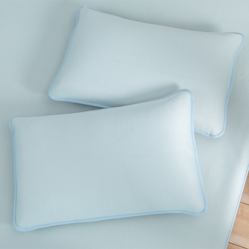 Covor răcoros din fibre ice silk, lavabil și pliabil, covoraș moale de vară cu husă pentru pernă