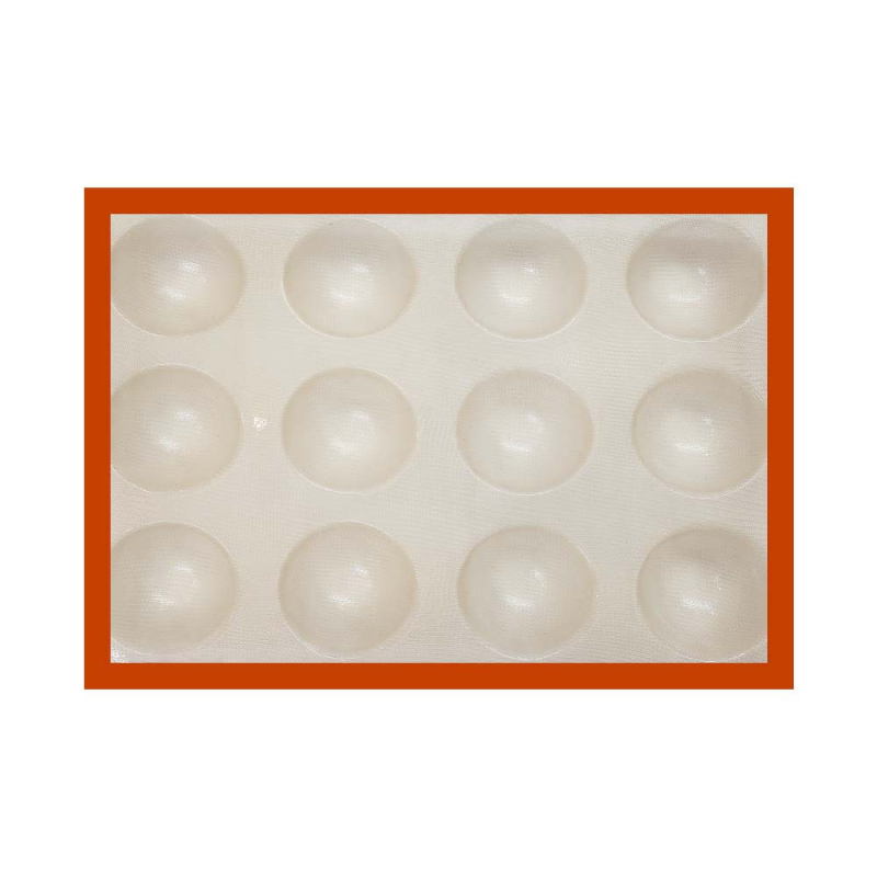 Formă de copt din silicon lichid, standard european, rotundă, roșie — pentru budincă și brioșe