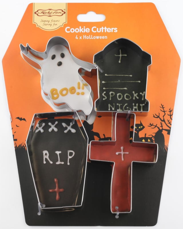 Set forme biscuiți seria Halloween, oțel inoxidabil, tăietoare pentru biscuiți, forme pentru ciocolată și coacere
