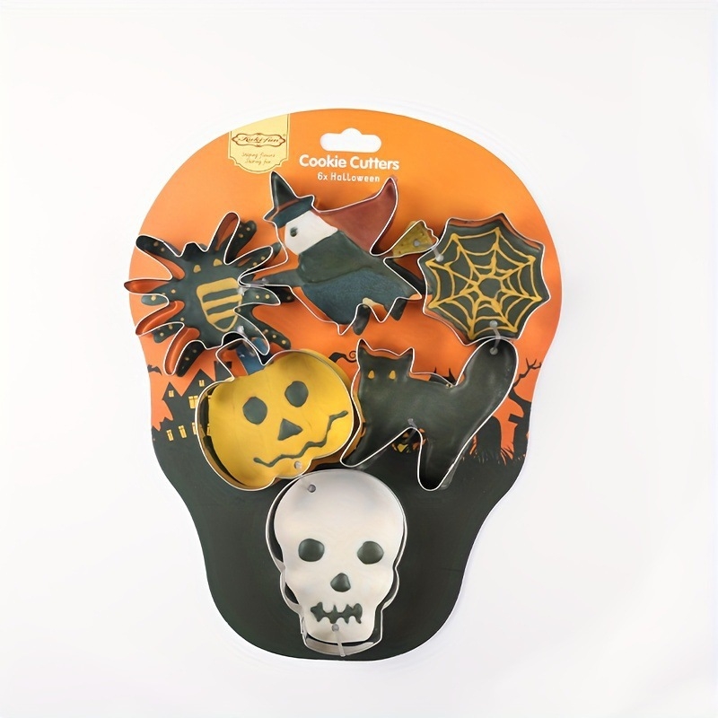 Set forme biscuiți seria Halloween, oțel inoxidabil, tăietoare pentru biscuiți, forme pentru ciocolată și coacere