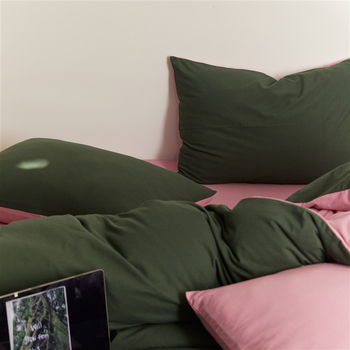 Set de lenjerie de pat din bumbac 100% în stil Ins, cu culori contrastante, format din patru piese: husă de pilotă, cearșaf, cearșaf cu elastic și fețe de pernă