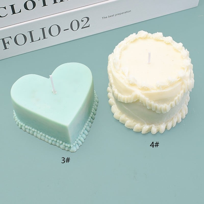Formă din silicon pentru tort, inimă, decor fondant, ciocolată și lumânări