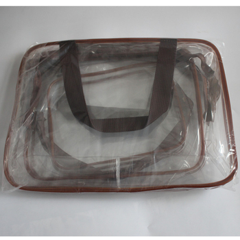 Geantă de cosmetică din PVC, set de 3 piese, organizator transparent pentru călătorii, machiaj și produse de îngrijire