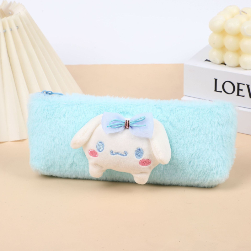 Penar plușat cu personaje Sanrio: Cinnamoroll, My Melody și Pompompurin – capacitate mare, rechizite pentru școală