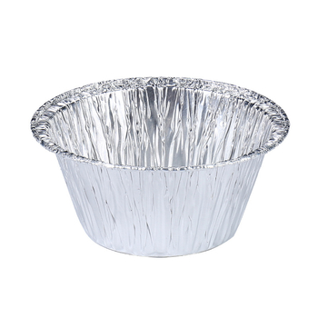 Formă rotundă antiaderentă pentru coacere, din folie de aluminiu, pentru tarte cu ouă, cu cupe din folie
