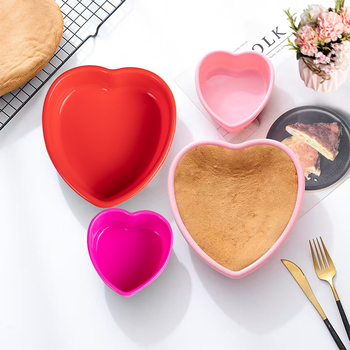 Formă de copt din silicon, inimă, pentru prăjituri în straturi și mousse, DIY