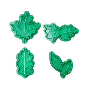 Set de 4 forme de biscuiți în formă de frunză din plastic
