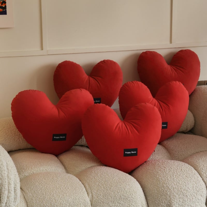 Pernă roșie în formă de inimă, stil Instagram, pentru living, pernă decorativă pentru canapea, ornament de nuntă, aspect elegant.
