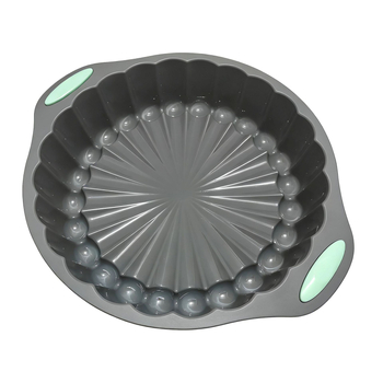 Formă din silicon bicoloră cu design floare de floarea-soarelui, pentru coacere – formă multistrat pentru ouă