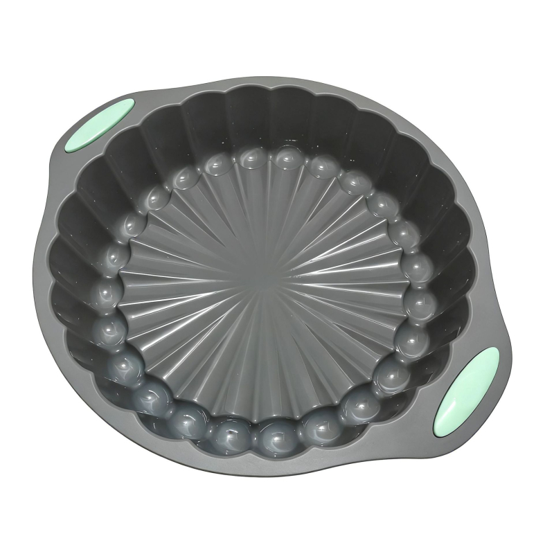 Formă din silicon bicoloră cu design floare de floarea-soarelui, pentru coacere – formă multistrat pentru ouă