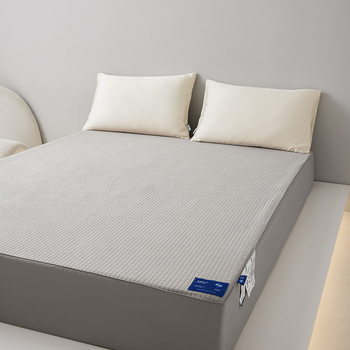 Protecție pentru saltea din bumbac 80S cu fibră CASTOR, strat quilted pentru pat